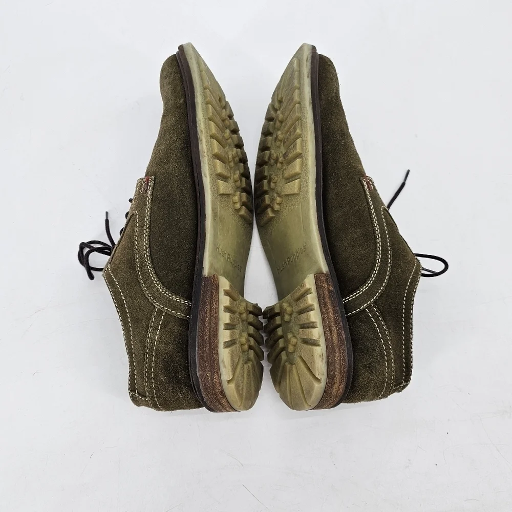 Hush Puppies Olive Green Rohan Rigby Men's Leather Oxford Derbys Size US 9